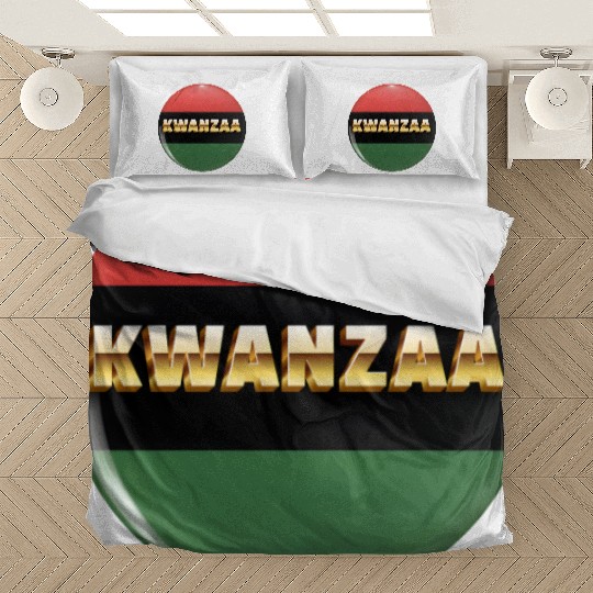 Embracing Kwanzaa: Red, Green, and Black Pride. Bedding Sets