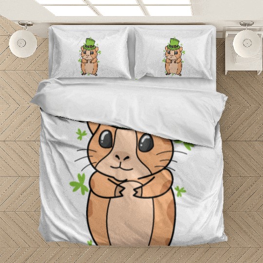 Guinea Pig with Shamrock St. Patricks Day Bedding Sets