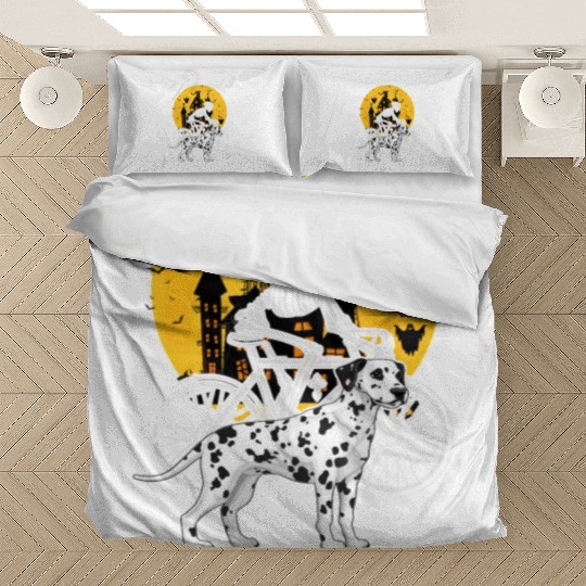 Halloween skull Dalmatian Costume outfit Bedding Sets