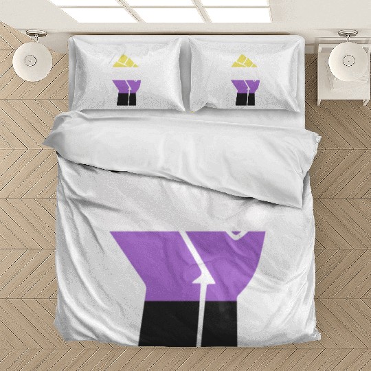 Nonbinary Pride Fist Design for Equality Bedding Sets