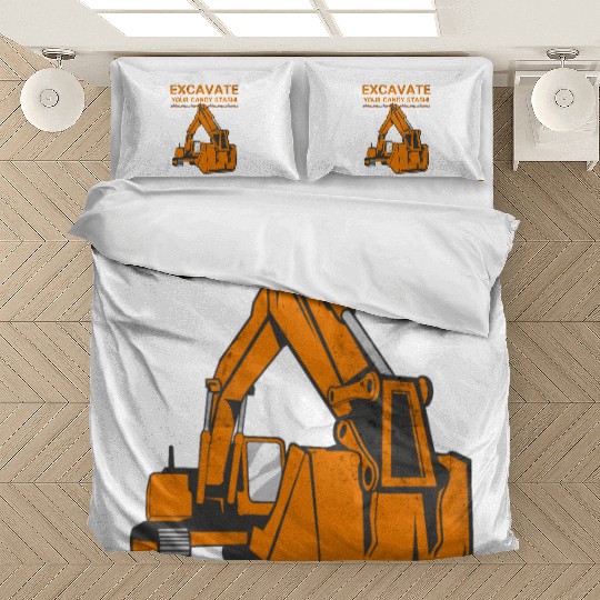 Excavate Your Candy Stash! Halloween for Excavator Bedding Sets