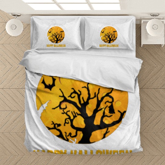 the forest whispers,listen closely happy halloween Bedding Sets