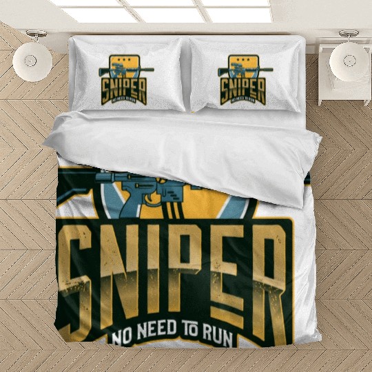 Sniper no need to run -Unisex Premium Bedding Sets