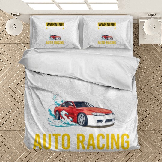 Warning Auto Racing Automotive Autosport Bedding Sets