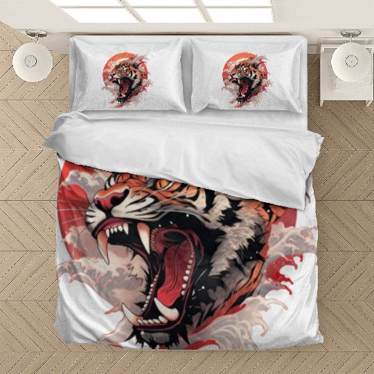 Tokyo Asia 80s Japanese Retro Tiger Bedding Sets