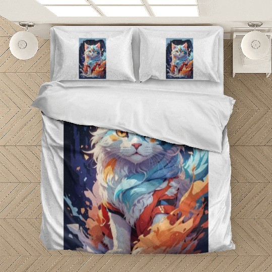 Cute Crystal Fantasy Cat Design Bedding Sets