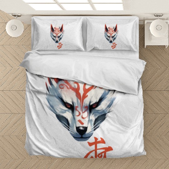 Anime Kitsune Fox Maske Kumiho Samurai Japan Bedding Sets