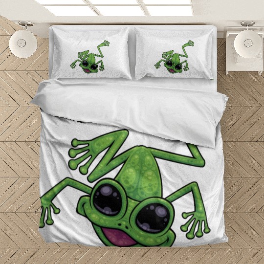 Happy Green Tree Frog Bedding Sets