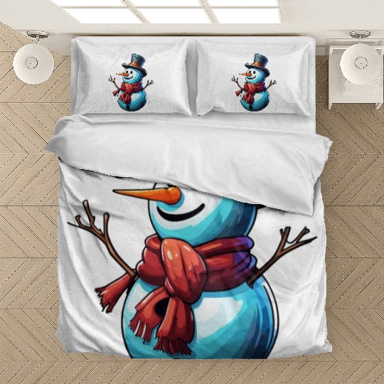 Snowman / Winter / Snowflake / White / Frosti Bedding Sets