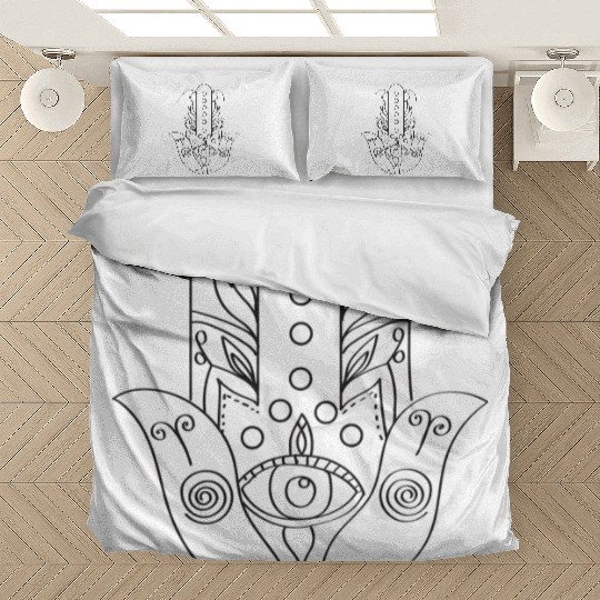 Hamsa Hand black version Bedding Sets