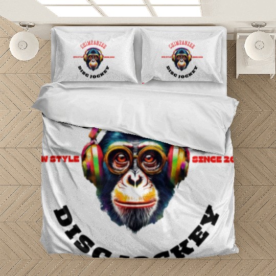 Monkey DJ Music, Chimpanzee DJ Music - Funny And C Bedding Sets