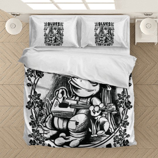 Delta Blues Frog With Guitar Blues Ain t So Bad Bedding Sets