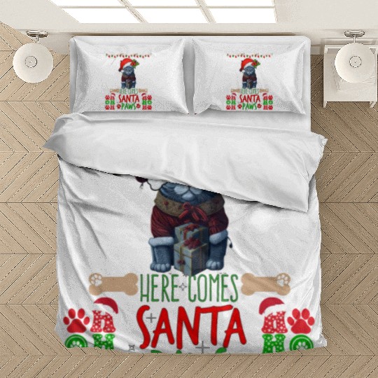 "Santa Paws' Kitty Welcome" Bedding Sets