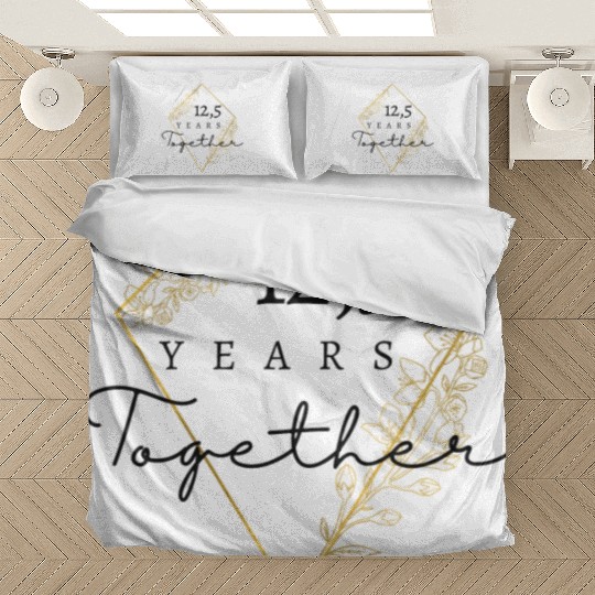 Parsley Wedding Anniversary 12,5 Years Together Bedding Sets