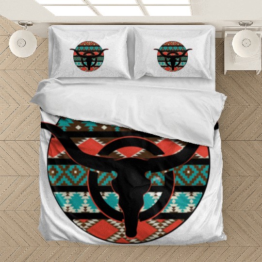 Retro Cow Skull Bedding Sets