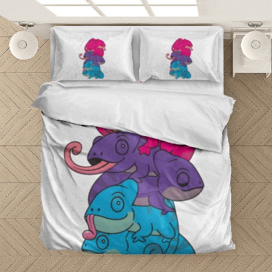 Androgynous Flag Pride Lgbtq Cute Chameleon Bedding Sets