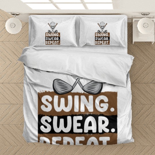 Swing Swear Repeat Golf Bedding Sets