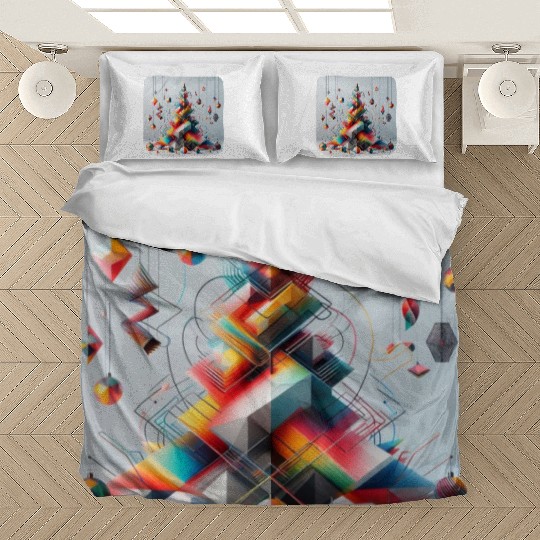 Geometric Christmas tree Bedding Sets