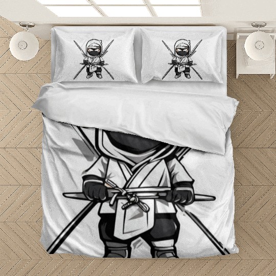 Data Ninja White Funny Big Data Analyst Bedding Sets