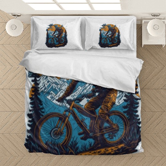 Mountain Cycling poster Bedding Sets