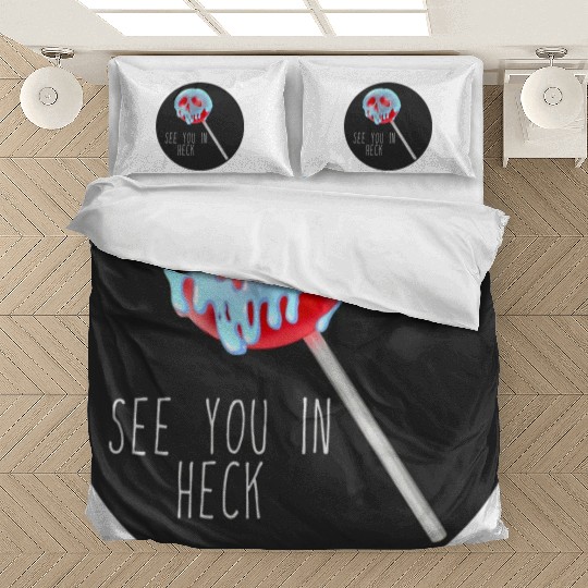 See You In Heck Poison Skull Candy Bedding Sets