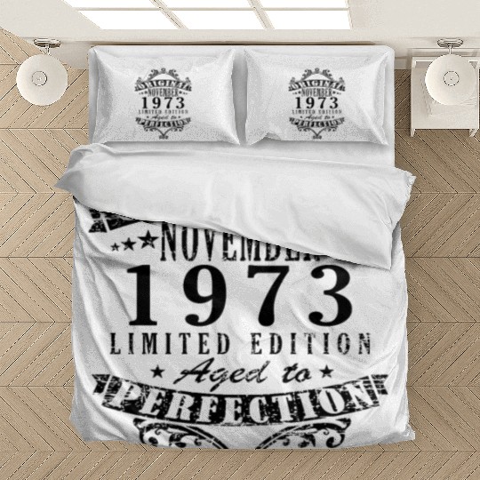 November 1973 50th birthday 50 years gift Bedding Sets