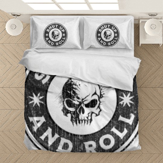 Vintage Funny Jiu Jitsu BJJ Skull Martial Arts Bedding Sets