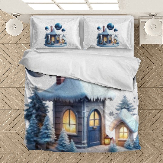 Christmas Elements 3D Magical cute Isolated Bedding Sets