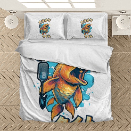 Koi Fish Koi Carp Japanese Koi Garden-Pond funny Bedding Sets