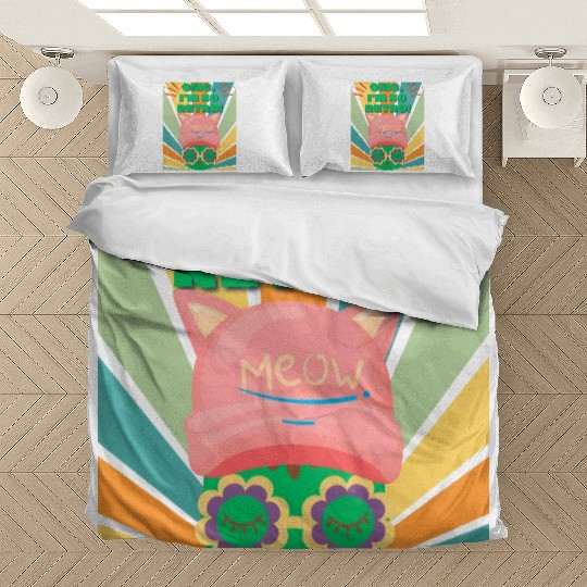 Omg I'm So Retro Cool Cat Bedding Sets