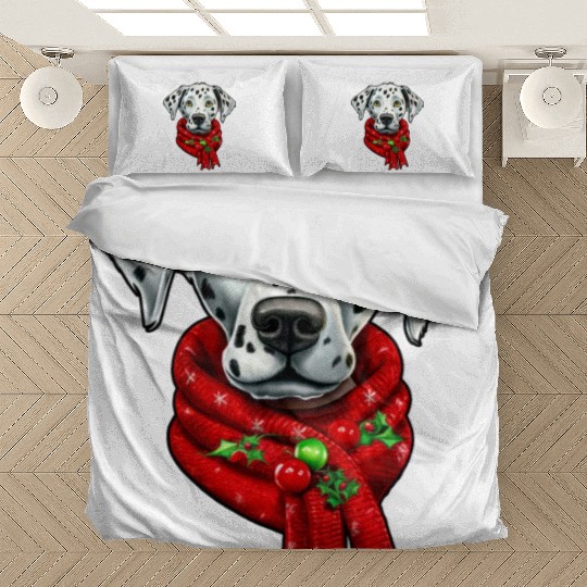 dalmatian christmas pet design Bedding Sets