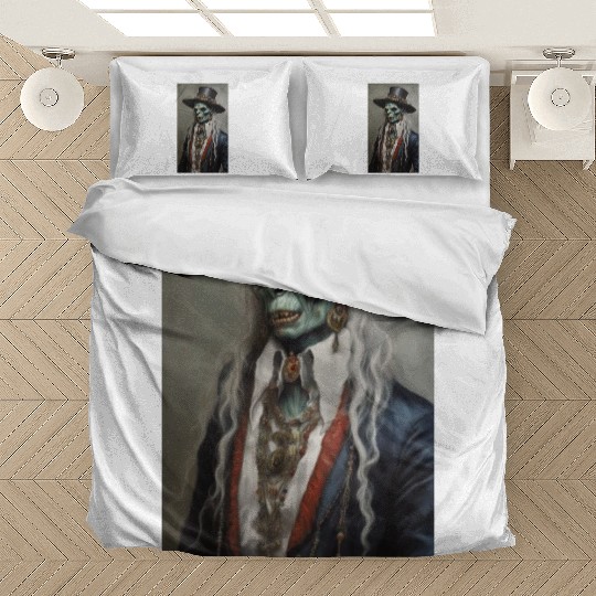 Gypsi indian zombie vampire painting Bedding Sets