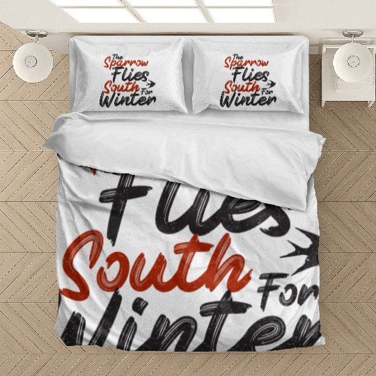 The Sparrow Flies South For Winter - skulduggery Bedding Sets