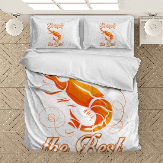 Funny shrimp food shrimp design for seafood chefs Bedding Sets