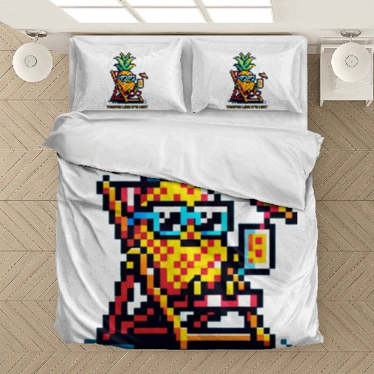Sunny Pineapple Paradise - Beach Vibes Bedding Sets