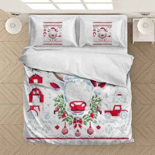 Funny Ugly Christmas Cow Holiday Design Bedding Sets