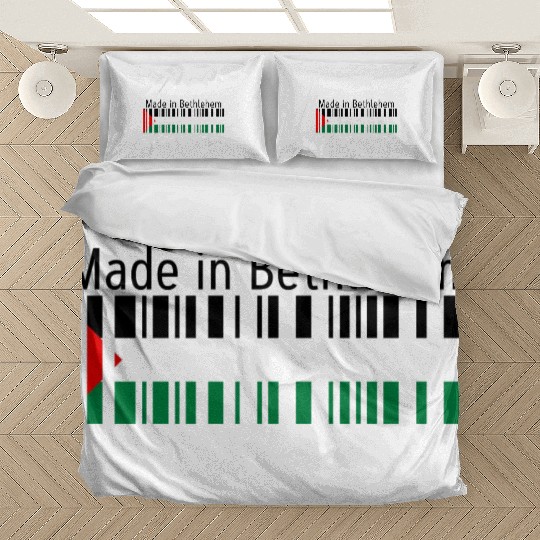 Made in Bethlehem Barcode Palestine Flag for Pales Bedding Sets