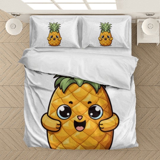 Cute Funny Pineapple Summer Kawaii Gift Bedding Sets