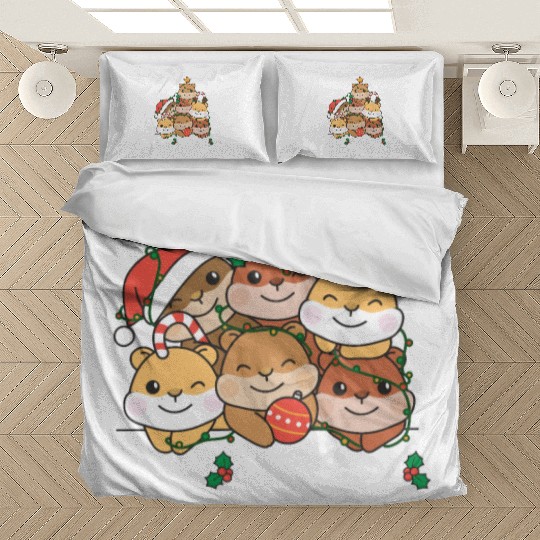 Hamster Christmas Tree merry Hamstmas Bedding Sets