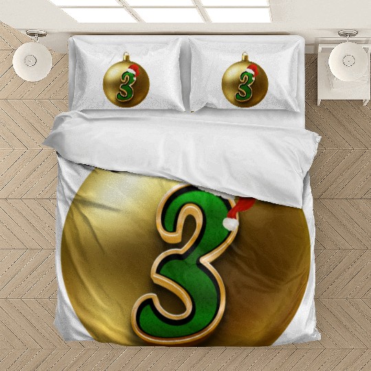 3rd Xmas Party - Age Number Three Years Bedding Sets