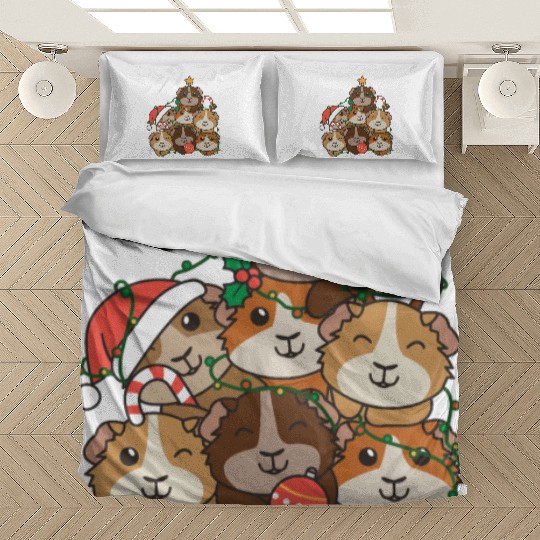 Guinea Pig Christmas Tree Funny Animal Bedding Sets