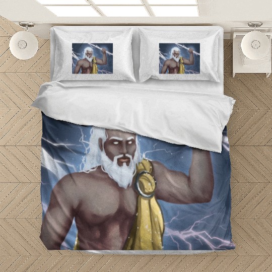 A Titan holding a lightning bolt Bedding Sets