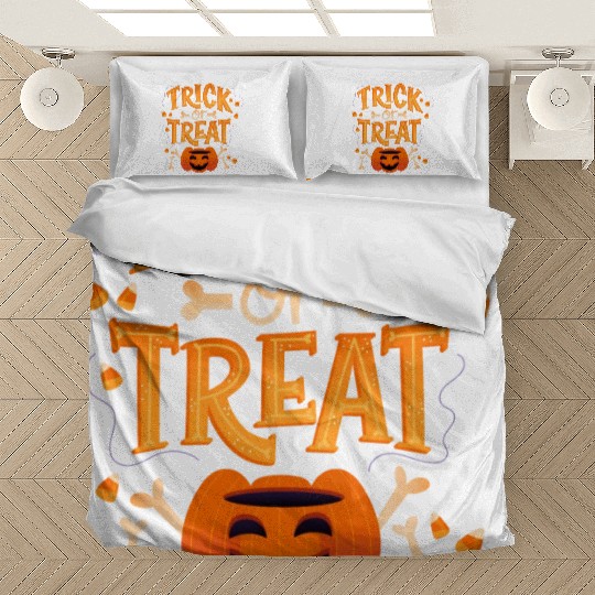 Trick Or Treat With Pumpkin Bones Bedding Sets