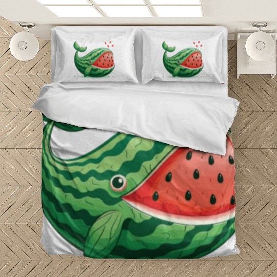 Melon Whale Funny Animal Made Of Vegetables Bedding Sets