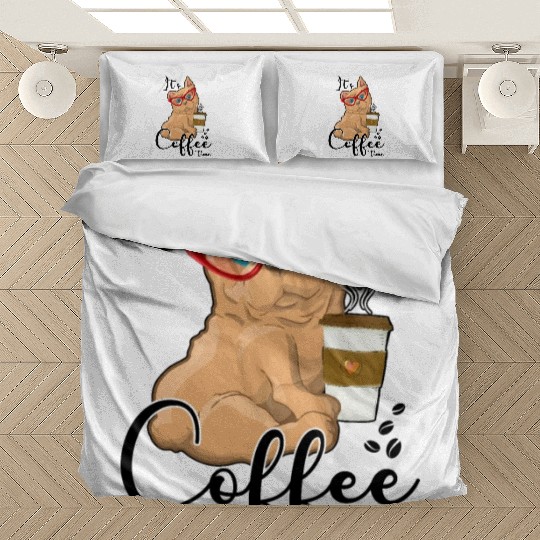 IT'S COFFEE TIME PAWFFEE CANINE CAFE MUZZLE MOCHA Bedding Sets