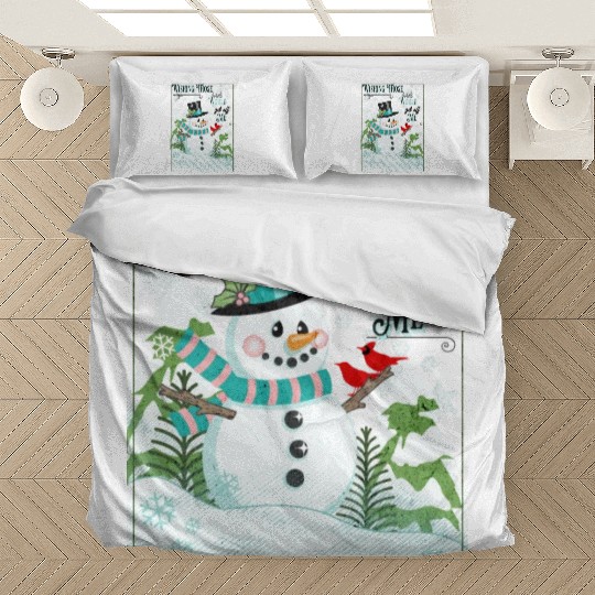 Funny Cranky Snowman Bedding Sets