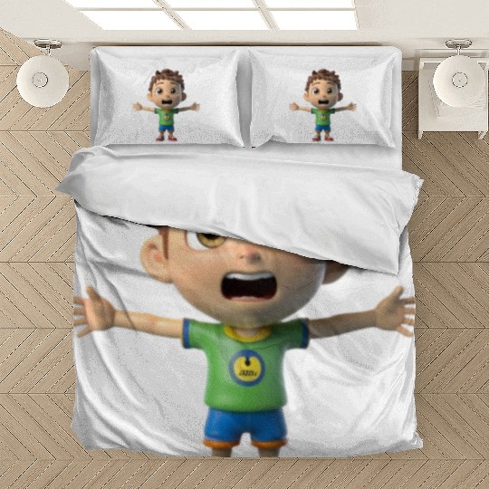 I feel excited boy child cartoon Bedding Sets