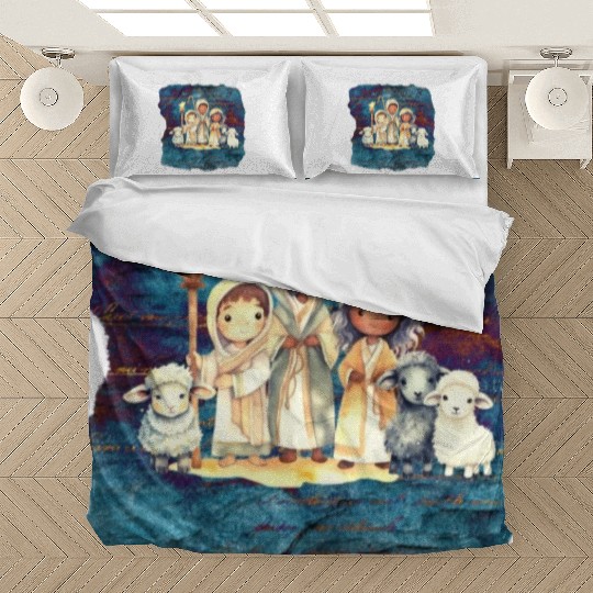 Christmas Nativity Scene Shepherds and Sheep Bedding Sets