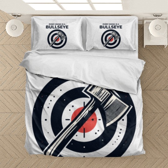 Axe Throwing Axe Thrower Lumberjack Funny Bullseye Bedding Sets