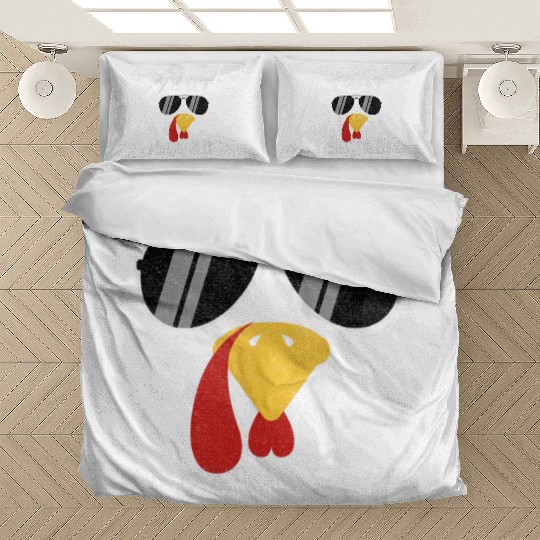 Running Turkey Sunglasses Trot Squad Thanksgiving Bedding Sets